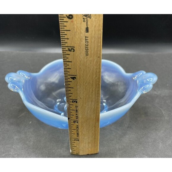 Duncan Miller Canterbury Blue Opalescent Divided Candy Nut Dish - Picture 5 of 7